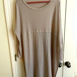Three Bird Nest Long Waffle Knit Tunic